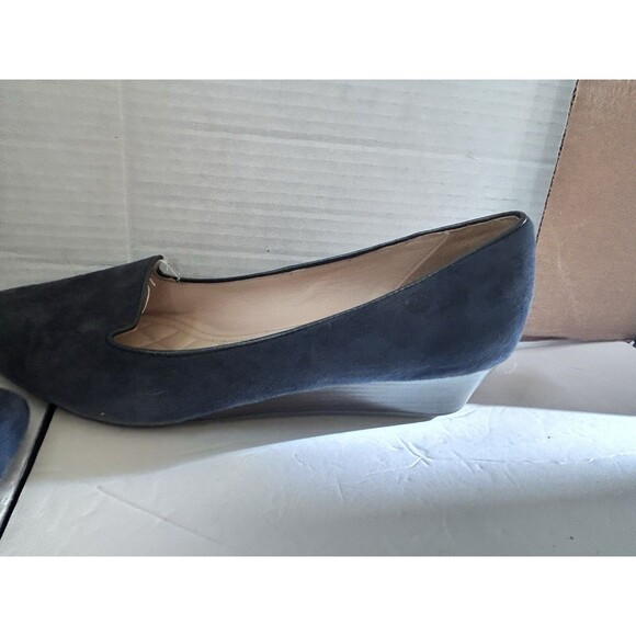 cole haan women 8.5 blue suede wedge - Picture 14 of 15